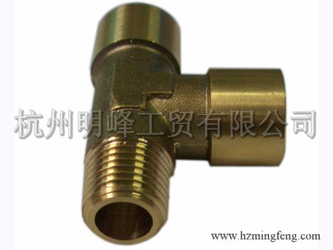 9521731 TEE 1/4M+1/4F+1/4F Brass